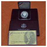 1993 S US Silver Dollar Thomas Jefferson