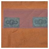 Two US Postage Currency .05 Cent Notes