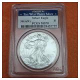 2013 W American Silver Eagle MS70