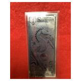 Silverback 1/1000th Troy Oz. Silver Bar
