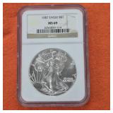 1987 MS69 American Silver Eagle
