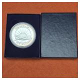 1oz .999 Fine Silver Round Painted ASE Design