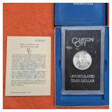 1882 Carson City Uncirculated Morgan Silver Dollar