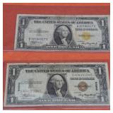 Two US WW2 $1 Banknotes Hawaii and North Africa