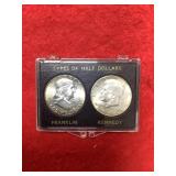 1963-64 Silver Franklin and Kennedy Half Dollars