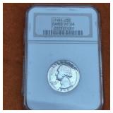 1951 US Washington Silver Quarter Cameo PF68