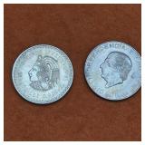 Two 90% Silver Coins Mexico
