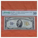 1934A $10 Star Note WW2 Issued Silver Certificate