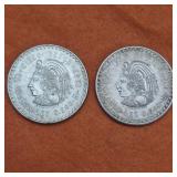 Two 90% Silver Coins Mexico