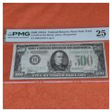 1934A $500 Banknote PMG 25