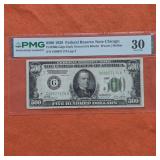 1928 $500 US Banknote PMG 30