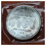 1oz .999 Fine Silver Round 1974 US Trade