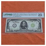 1934 $1000 US Banknote PMG 25