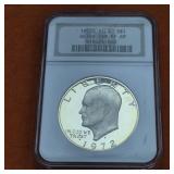 1972S Silver Eisenhower Dollar Ultra Cameo PF69