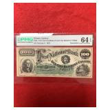 1873 $100 National Bank Note PMG 64