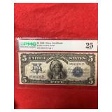 1899 $5 Silver Certificate PMG 25