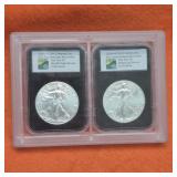 2021 American Silver Eagles Types 1 & 2