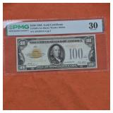 1928 $100 Gold Certificate PMG 30