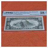 Offset Printing Error 1977A $10 Banknote PMG 58