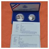 1986 Proof US Silver Dollar and Half Dollar Set