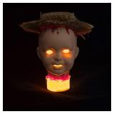Porcelain Doll Head Farmer 5' Light