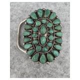 Native American Sterling Silver Belt Buckle with