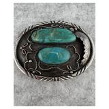 Native American Sterling Silver Turquoise Belt