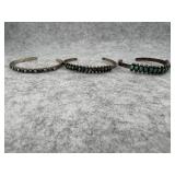 Lot of 3 Dainty Southwestern Style Sterling