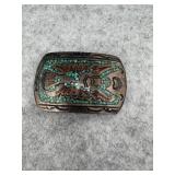 Native American Sterling Silver Belt Buckle with
