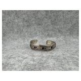 Native American Sterling Silver Overlay Cuff