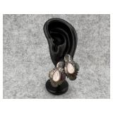 Southwestern Sterling Silver Earrings with Pink