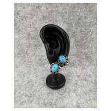 Sterling Silver Danity Turquoise Stud Earrings