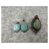 Lot of 3 Sterling Silver with a Various of