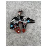 Native American Style Sterling Silver and Multi