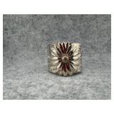 Sterling Silver Cuff Bracelet with a Daisy Design