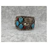 Navajo Sterling Silver Cuff Bracelet with