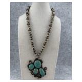 Sterling Silver Native American Turquoise Pendant