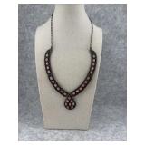 Sterling Silver Collar Necklace with a Curved