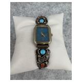 Southwestern Quartz Wristwatch with a Rectangular