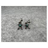 Sterling Silver and Turquoise Screw Back Earrings
