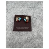 Southwestern Sterling Silver Stud Earrings with