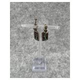 Mexican Sterling Silver Screw On Earrings with a
