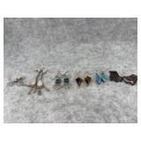 Lot of 6 Southwestern Style Sterling Silver