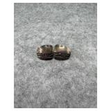 Sterling Silver Metallic Stud Earrings with an