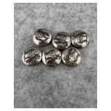 Sterling Silver 'End of the Trail Button Covers