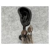 Sterling Silver Dangle Earrings with a Concho Top