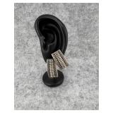 Navajo Sterling Silver Rectangular Post Earrings