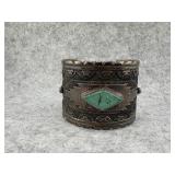Navajo Turquoise and Silver Cuff Bracelet with as