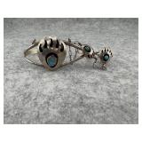 Sterling Silver Bracelet with Ring with Link a