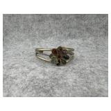 Sterling Silver Cuff Bracelet with an Iridescent